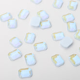 Octagon Shape Mocha Light Blue Flat Back Fancy Rhinestones WholesaleRhinestone